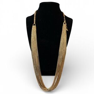 Luxurious Vintage Gold Tone Multi-Strand Necklace